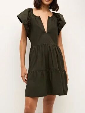 Marie Oliver Kara Dress in hunter green